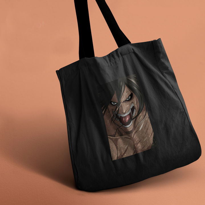 AOT EREN YAEGAR BLACK TOTE BAG | Daraz.com.bd