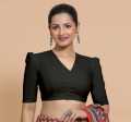 Ladies' Simple Yet Stylish Cotton Saree Blouse Design.
