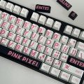 Pink large-character keycaps Hope Brother Original Adaptation to the original height of the mechanical keyboard, the material of the sublimation key, the claw.