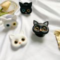 Cute Cat Head Original ins Wind Meow Star Mobile Phone Airbag Bracket Retractable Fastened Ring Desktop Lazy Holder.