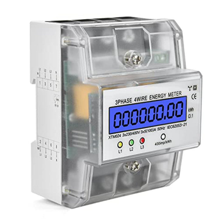 1 Piece Digital Electric Power Meter Electricity Usage Monitor 230 / 400V 5-100A