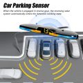 Car Parking Sensor Rear Reversing Radars System 4 Parking Sensors Distance Detection LED Light Distance Display Warning Buzzer. 