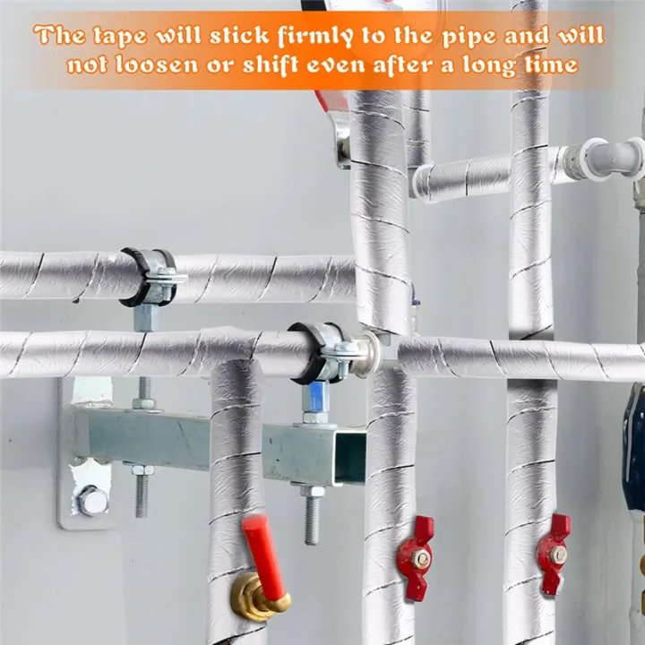 Outdoor%20Pipe%20Insulation%20Wrap%202Inch%20Wide%20X%2032.8%20Ft%20Outdoor%20Foam%20and%20Foil%20Pipe%20Wrap%20Insulation%20Tape%20Self%20Adhesive%20(2%20Roll)%20-%20Image%202