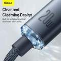 Baseus Crystal Shine Series 20W Fast Charging Type C to Lightning Data Cable 1.2m/2m - Cable Protector.