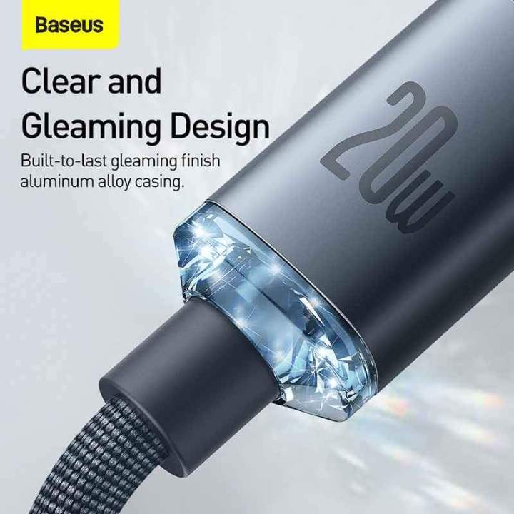 Baseus%20Crystal%20Shine%20Series%2020W%20Fast%20Charging%20Type%20C%20to%20Lightning%20Data%20Cable%201.2m/2m%20-%20Cable%20Protector%20-%20Image%203