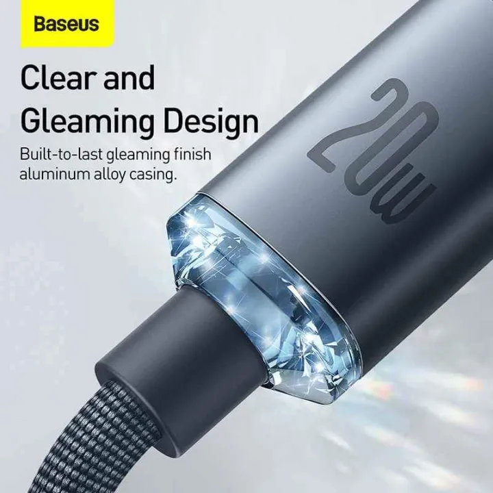 Baseus%20Crystal%20Shine%20Series%2020W%20Fast%20Charging%20Type%20C%20to%20Lightning%20Data%20Cable%201.2m/2m%20-%20Cable%20Protector%20-%20Image%203