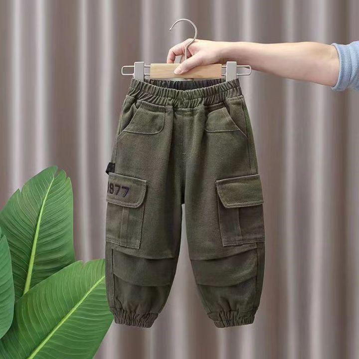 Spring%20and%20Autumn%20Kids%20Boys%20Pants%202024%20New%20style%20Children's%20Handsome%20Cargo%20pants%20Cotton%20Boys%20Baby%20Casual%20Pants%202-8Y%20-%20Image%204