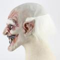 （New）Uniex cary Old Demon with White Eyebrow Mak Latex Cotume Head Mak for Halloween Party Prop. 