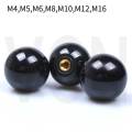 M4-M16 Black Red Round Ball Resin Ball Knobs Bakelite Lever Knob Grip Handles Of Furniture Or Machine Tool Replacement.