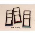 Dual SIM Tray SD Card Holder Slot for Infinix Hot 10 Play Sim Slot. 