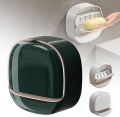 Soap Holder With Lid Drain Soap Box Punch-Free Flip-Top Soap Dish Creative Waterproof Storage Rack Bathroom Accessories. 