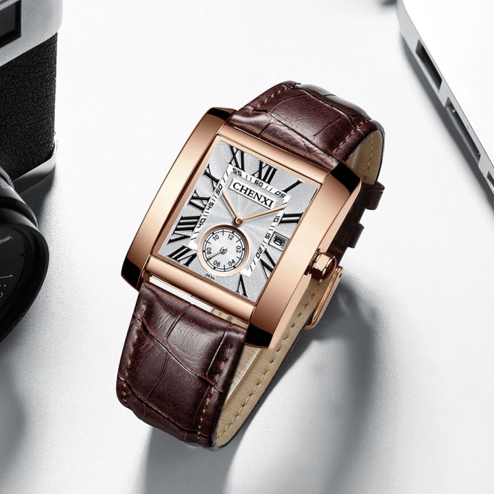 CHENXI%20Vintage%20Classic%20Square%20Brown%20Leather%20Strap%20Wrist%20Watches%20Fashion%20Brand%20Watches%20Men's%20Quartz%20Clock%20-%20Image%205