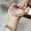 Xiaohongshu has the same style of chaise bracelet, round bar, thick glass, anti-jade, ice through bracelet, Hanfu accessories, ancient jingle bracelet girl. 