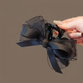 Black Mesh Bow Grab Hair Clips Women'S Hair Accessories Hairpin For Back Of Head SUPER BABY.