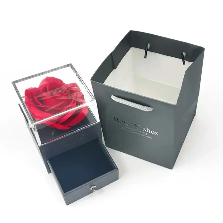 1set%20Hollow%20Zircon%20Love%20Necklace%20Female%20MOTHER'S%20Day%20Eternal%20Flower%20Artificial%20Flower%20Gift%20Box%20Jewelry%20Box%20-%20Image%204