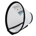 Elizabethan Dog Cat Pet Wound Healing Cone E- Collar White with Black. 