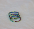 Fashion Simple 2mm Stainless Steel Ladies Smooth Fine Thin Finger Ring.