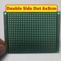 Veroboard Double Side Dot 6x8cm Glass Fiber Stripboard PCB Printed Circuit Board Project Board For Prototyping Weld Soldering Arduino DIY. 