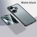 Matte Frosted Transparent ice Crystal Shockproof Case for Xiaomi Redmi Turbo 3 Rugged Protective Armor Cover for Poco F6 Case.