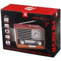 KTF-1647 Bluetooth, AUX, USB, TF Card & FM/AM/SW 8 Band Radio Supported Speaker With Clock & LED Flashlight.