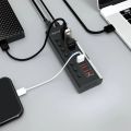 RSHTECH USB Hub Multi USB Splitter 7Ports Multiple Expander 3.0 Hub 5Gbps Data Transfer QC3.0 36W Individual On/Off Switches.