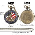 Classic American Presidential Torch Eagle Free Design pocket Watch for men and women Vintage quartz Arabic numerals. 