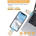 Phone USB 3.0 256GB 32G Usb Flash Drive 4 IN 1 For iphone iPad Android Phone External Storage 128GB 64GB Pendrive Gift Usb Stick. 