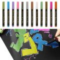 High Quality Soft Head Metallic Marker Pen Water-Based ink Doodle Marking Metallic Color Pen DIY Coloring Paint Pen School Office.