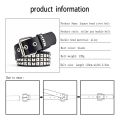 Punk Rivet Adjustable PU Leather Waistband Studded Belt Square Beads. 