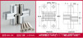 Cross concealed hinge cabinet door, sliding folding door, large angle thick door panel, wooden door screen, hidden hinge. 