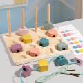 Beads Sequencing Toy Colors Cognition for Birthday Gift Kids 2 3 4 5 Year Old.