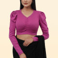 Crop top full sleeve fashionable blouse for women's.. 