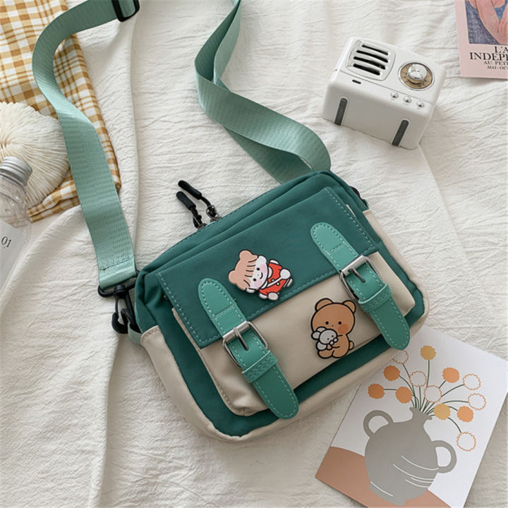 Crossbody%20Bag%20Female%20Cute%20Girl%20Canvas%20Bag%20Student%20Korean%20Version%20Shoulder%20Small%20Square%20Bag%20Multifunctional%20Woman%20Black%20Handbags%20-%20Image%203