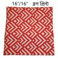 Exclusive block print cushion/ mosquite net cover -multicolor.
