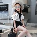 Summer 2023 Girls Clothing Sets Kids T-shirt+Shorts Suits Short Sleeve Children Fashion Girl Clothes Outfit 4 6 8 10 11 12 Years. 