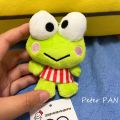 Sanrio Kero Kero Keroppi Cartoon Plush Stuffed Doll Cute Backpack Pendant Little Frog Key Chain Children Toy Gifts for Boys Girl. 
