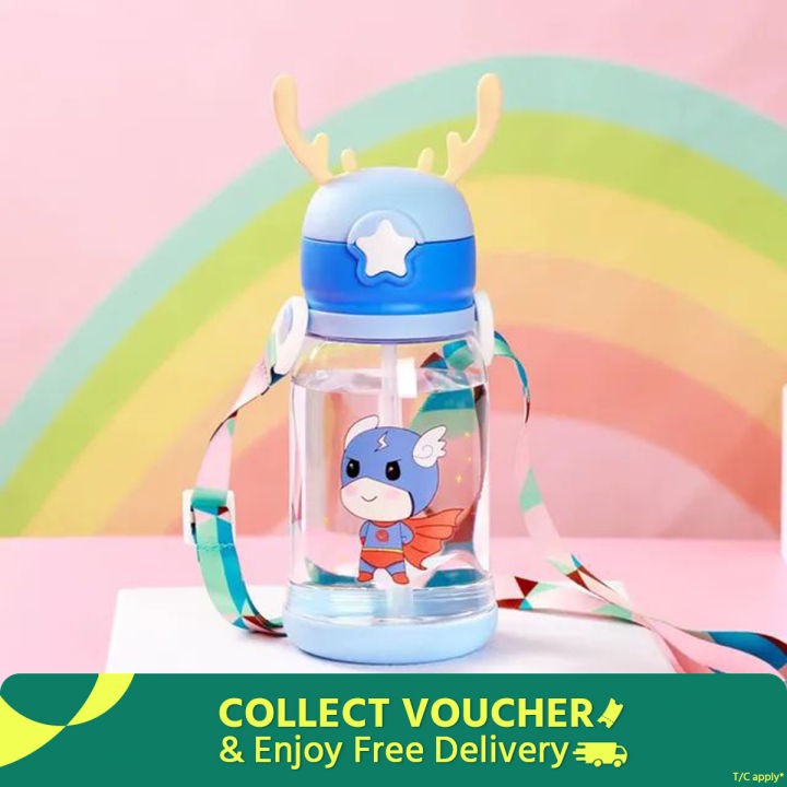 Baby Stylish Travel & Outdoors Water Bottle With Straw 600ML