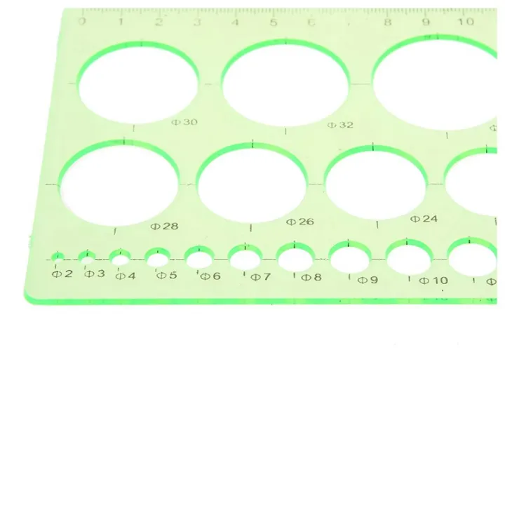 2X%20Green%20Plastic%20Students%20Rectangle%20Shape%20Drawing%20Circle%20Template%20Ruler%20-%20Image%205