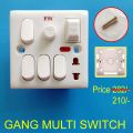 Electric Multi Switch And Socket With Ragulator And Indicator(8 In 1) - Remote Control Switch.