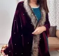 New Model High Quality Velvet Shawl & Stone works, Comfortable Soft Winter Wear Velvet Chador. 