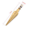 Wear Resistance Step Drill Bit Hole Cutter Hex Shank 3-13mm for Wood Metal. 