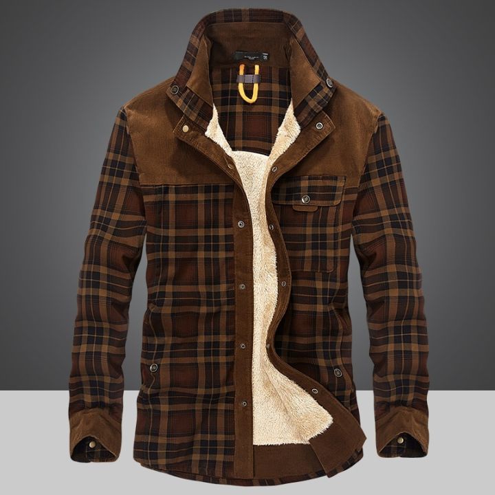 Winter%20Jacket%20Men%20Thicken%20Warm%20Fleece%20Shirts%20Coats%20100%25%20Cotton%20Plaid%20Flannel%20Jacket%20%20Clothes%20Size%20M-4XL%20-%20Image%204