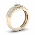 European and American Couple Ring with Gold Plated Zircon Inlaid Ring Manufacturer Direct Selling Classic Jewelry.