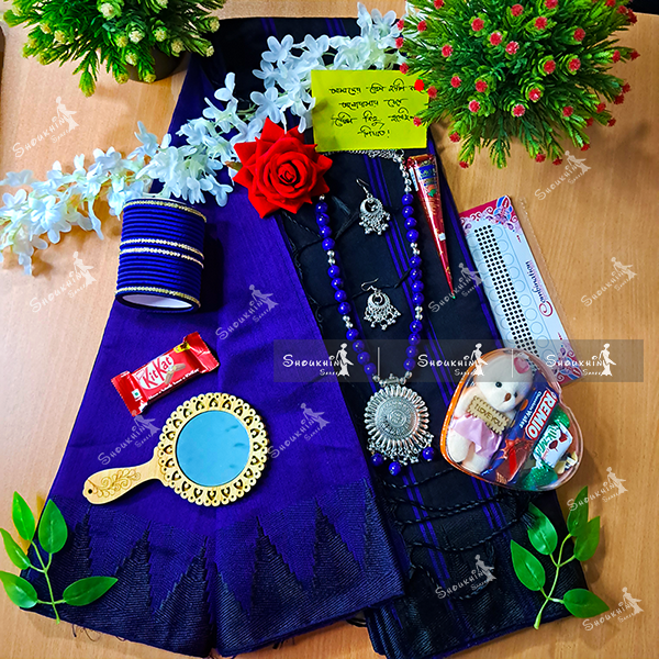 Tangail%20Soft%20Hafslik%20Saree%20Combo%20set%20For%20Woman%20(Premium%20Quality)%20-%20Image%202