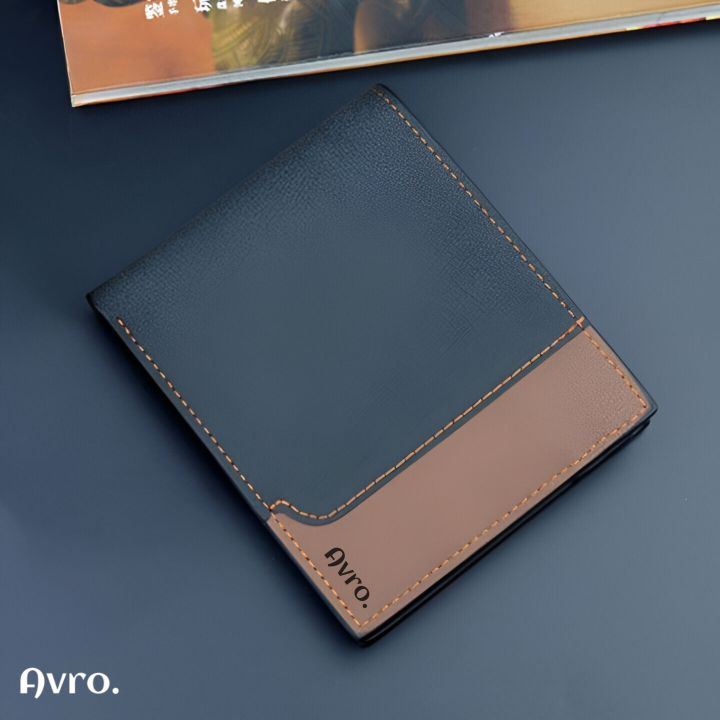 Avro%20Men's%20Soft%20PU%20Leather%20Business%20Wallet%20Multi-Card%20Slot%20With%20ID%20Holder%20Solid%20Color%20Travel%20Money%20Bag%20For%20Men%20-%20Image%204