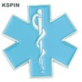Colorful Star of Life Nursing Ambulance Lapel Pin Badge Pin EMT EMS Blue Enamel Pins Brooch Badges XY0573. 