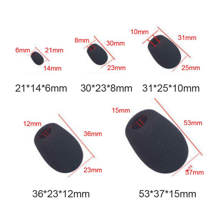 10Pcs%20Mini%20Microphone%20Cover%20Headset%20Replacement%20Foam%20Mic%20Cover%20Windshield%20Demoo%20-%20Image%202