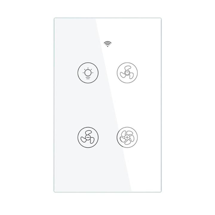 Tuya RF Smart Ceiling Fan Switch Smart Life/Tuya App Control Wall Switch Work with Alexa and Google