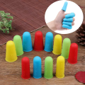 5Pcs/set  Silicone Finger Protectors Covers Caps Cots Grips for Scrapbooking Sewing DIY Crafts Ironing Embroidery Needlework Sewing Thimble Paper Counting Document Sorting etc.. 