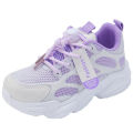 Girls mesh sneakers breathable dad shoes 2024 new fashion kids shoes student soft sole running.